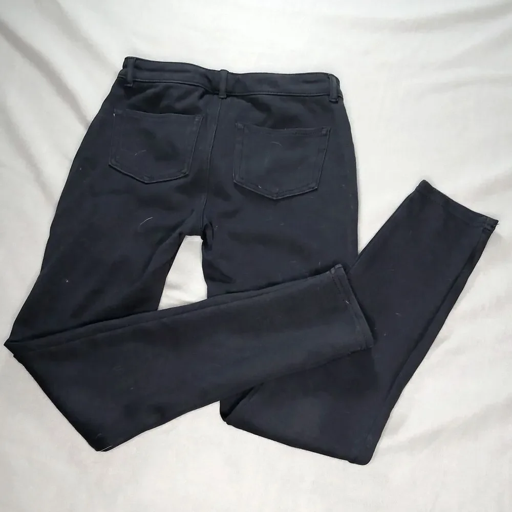 Gap Kids Ponte Pants Skinny Stretch Adjustable Waist Black Pockets Slim Girls 10